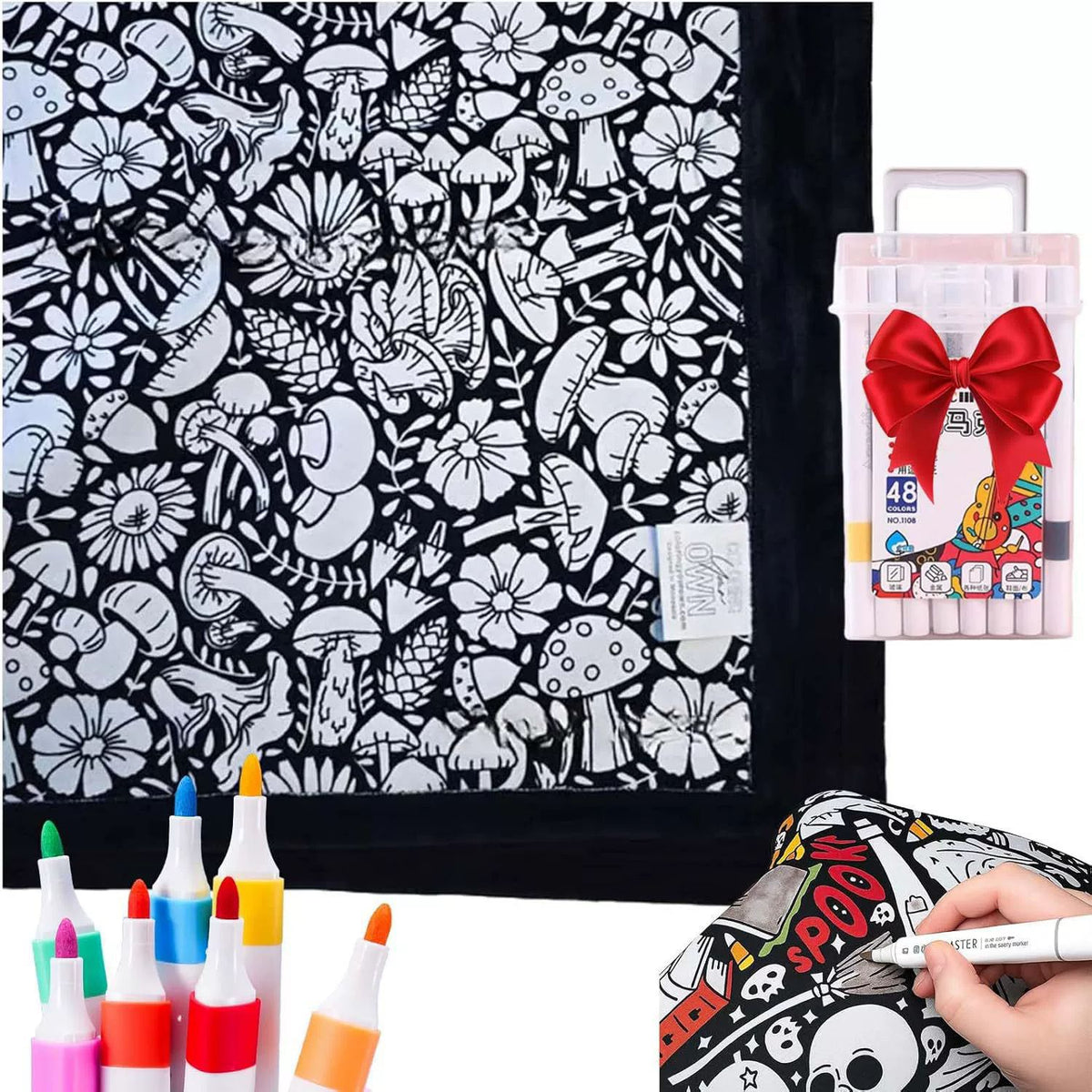 Coloring Blanket with Markers
