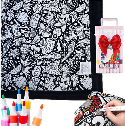 Coloring Blanket with Markers