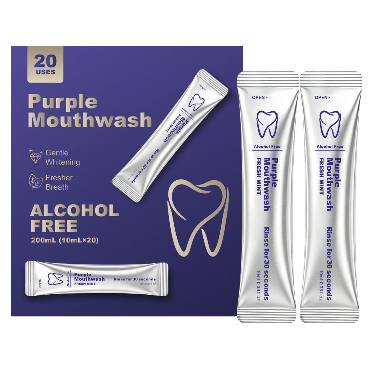 Purple Mouthwash for Oral Hygiene