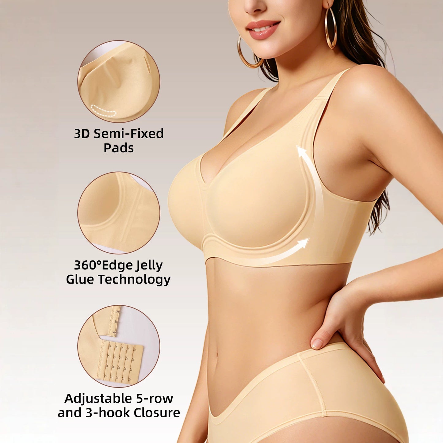 Comfortable Wireless Full Coverage Bra