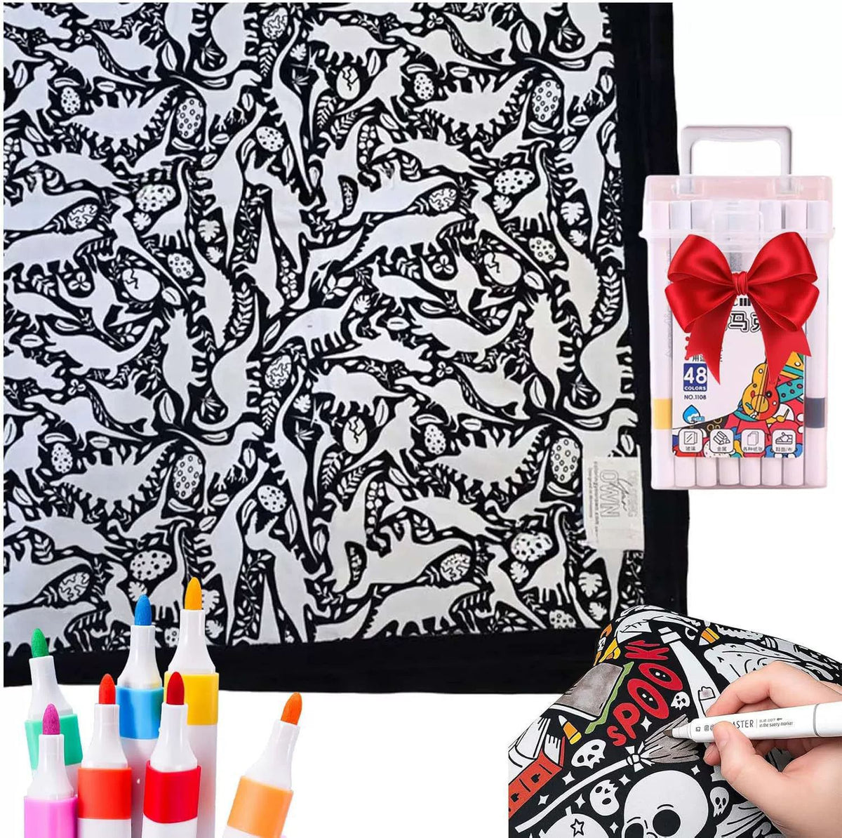 Coloring Blanket with Markers