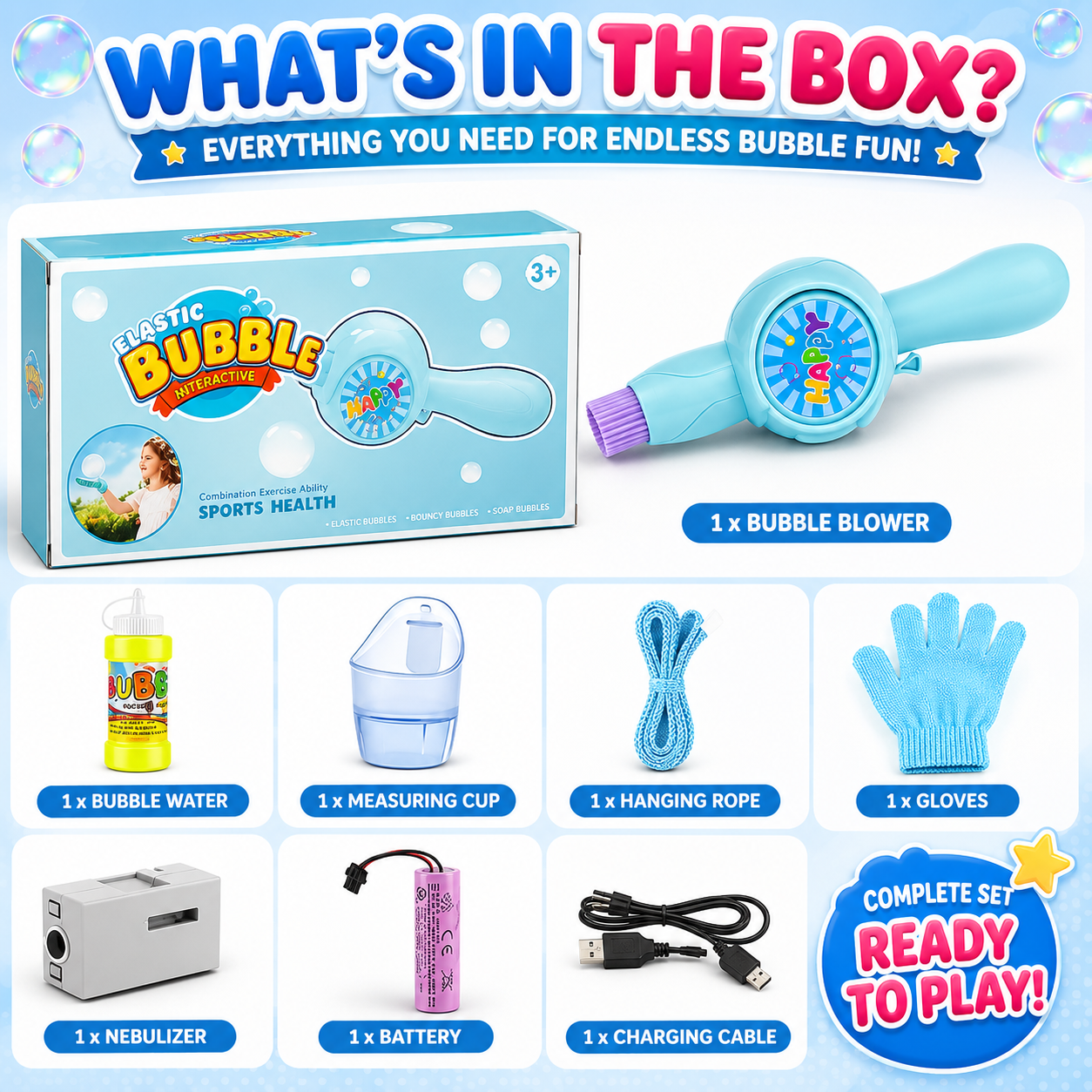 HappyBubbles Electric Bubble Wand