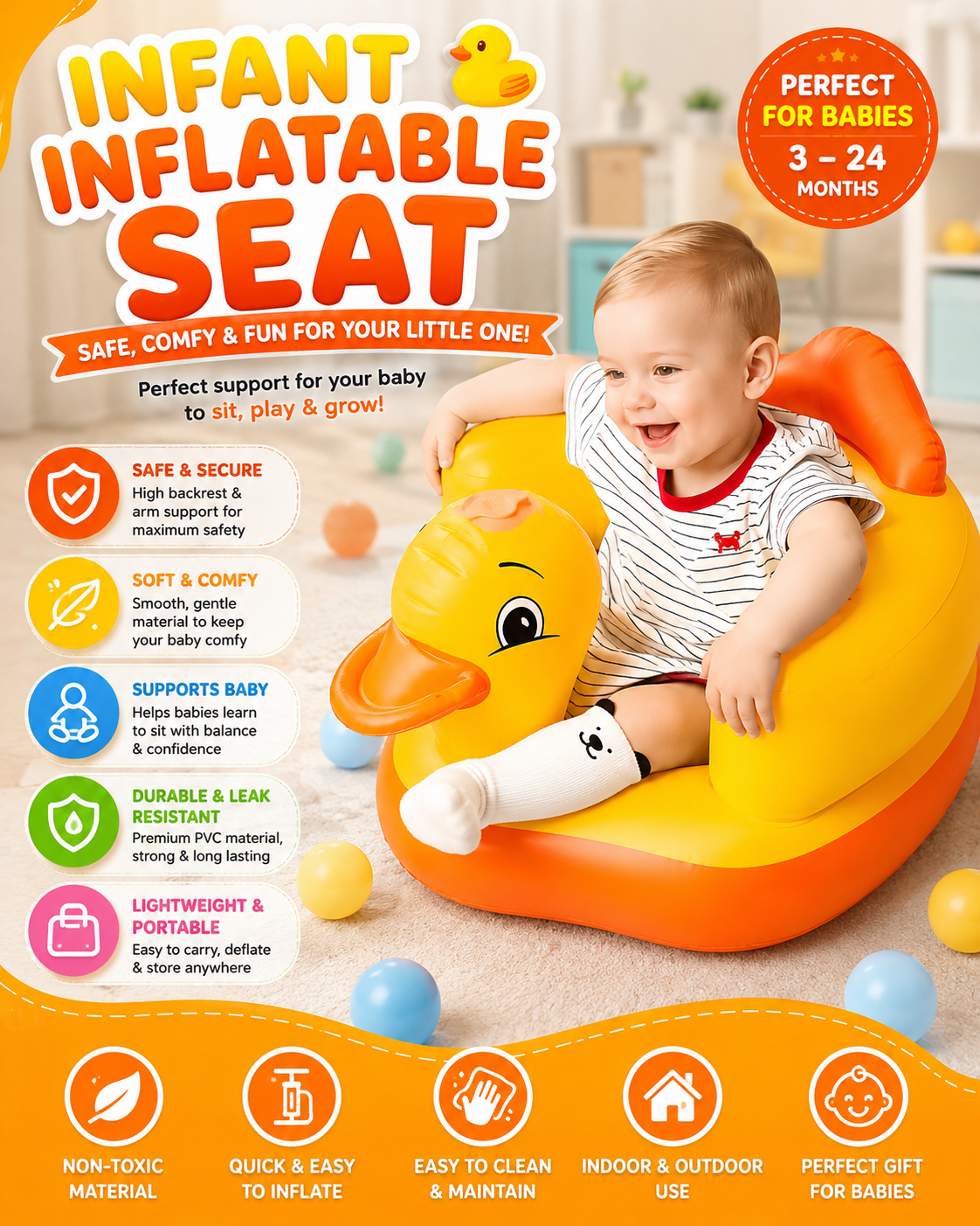 SnuggleDuck Baby Support Seat