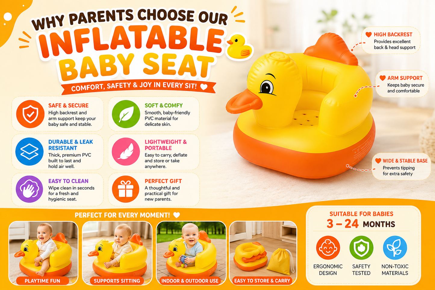 SnuggleDuck Baby Support Seat