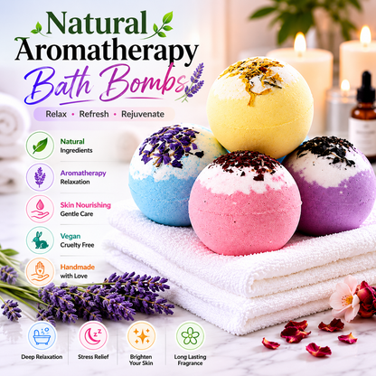 RelaxAura Fizzy Bath Bombs