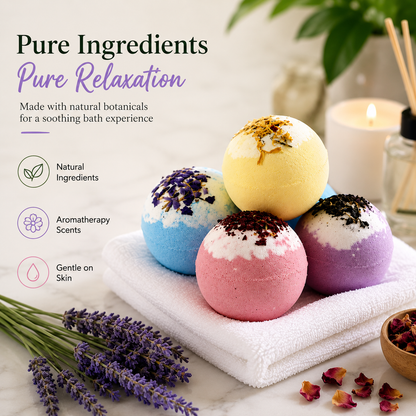 RelaxAura Fizzy Bath Bombs