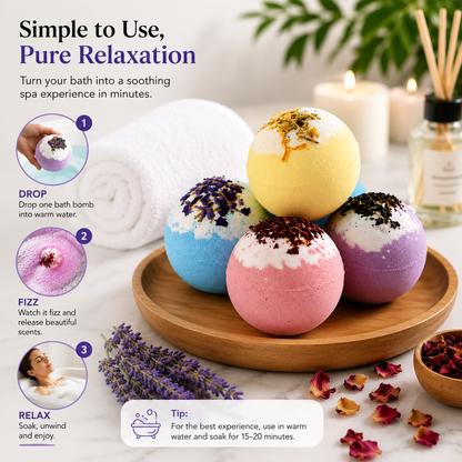 RelaxAura Fizzy Bath Bombs