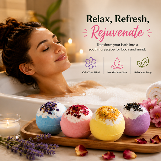 RelaxAura Fizzy Bath Bombs