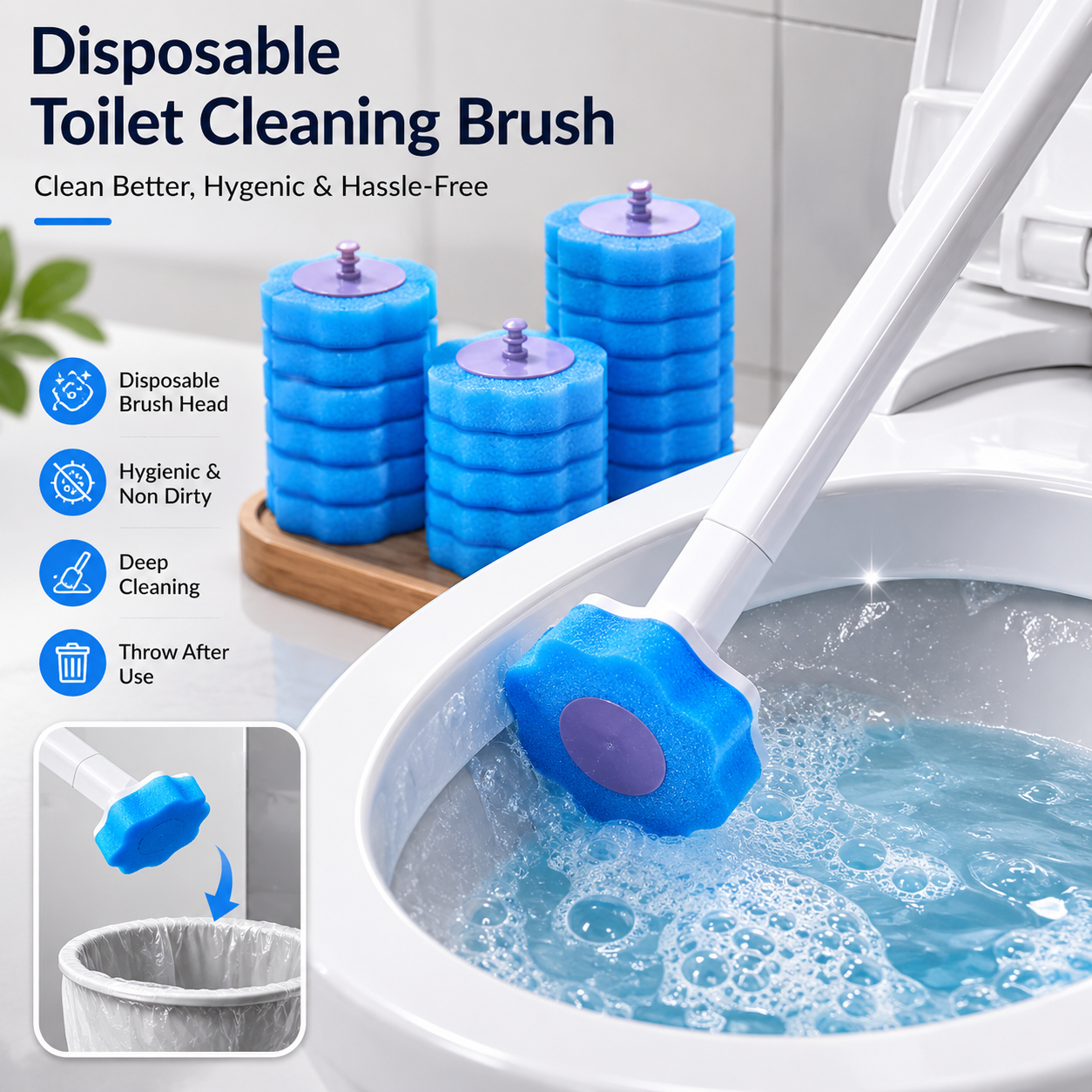 Disposable Toilet Cleaning Brush
