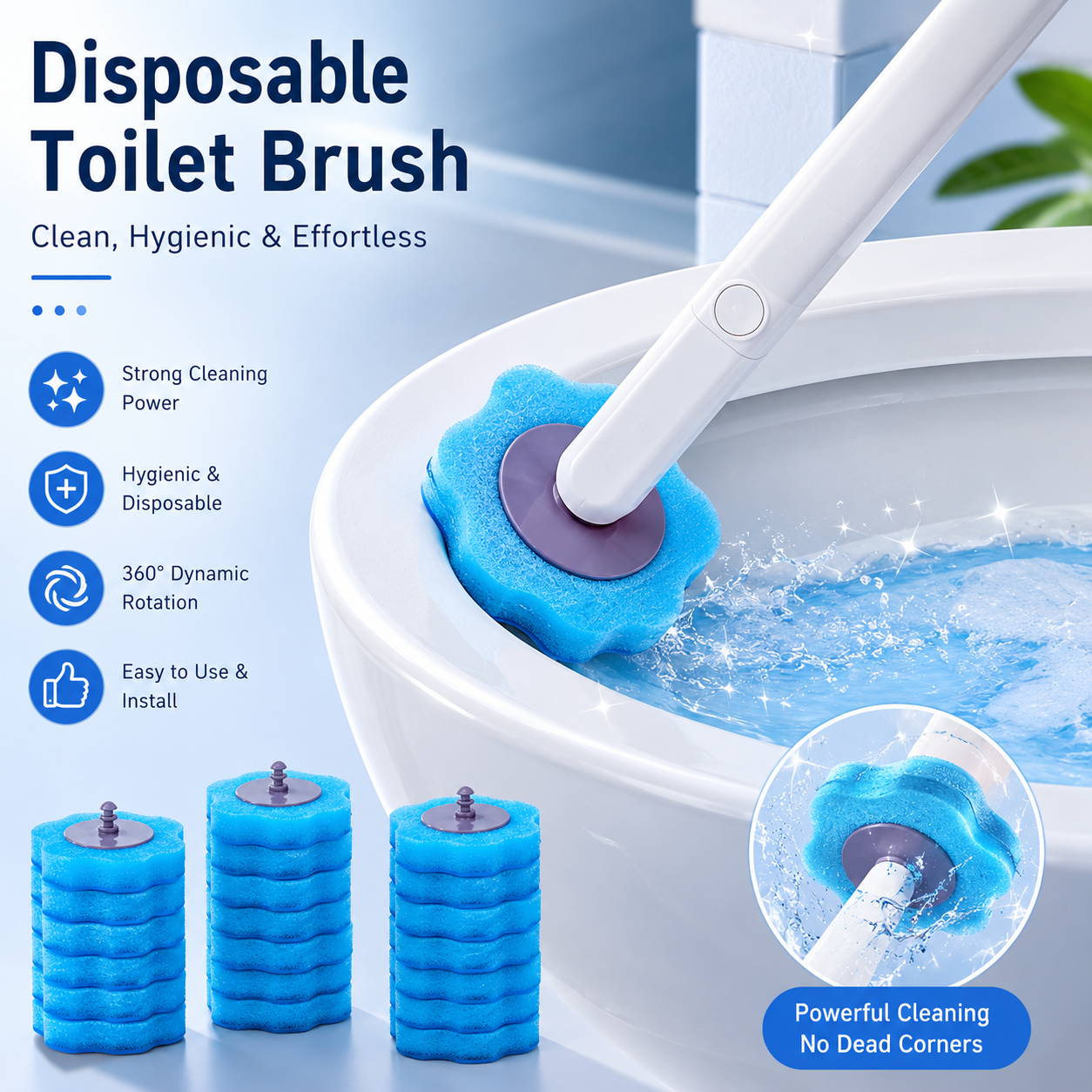 Disposable Toilet Cleaning Brush