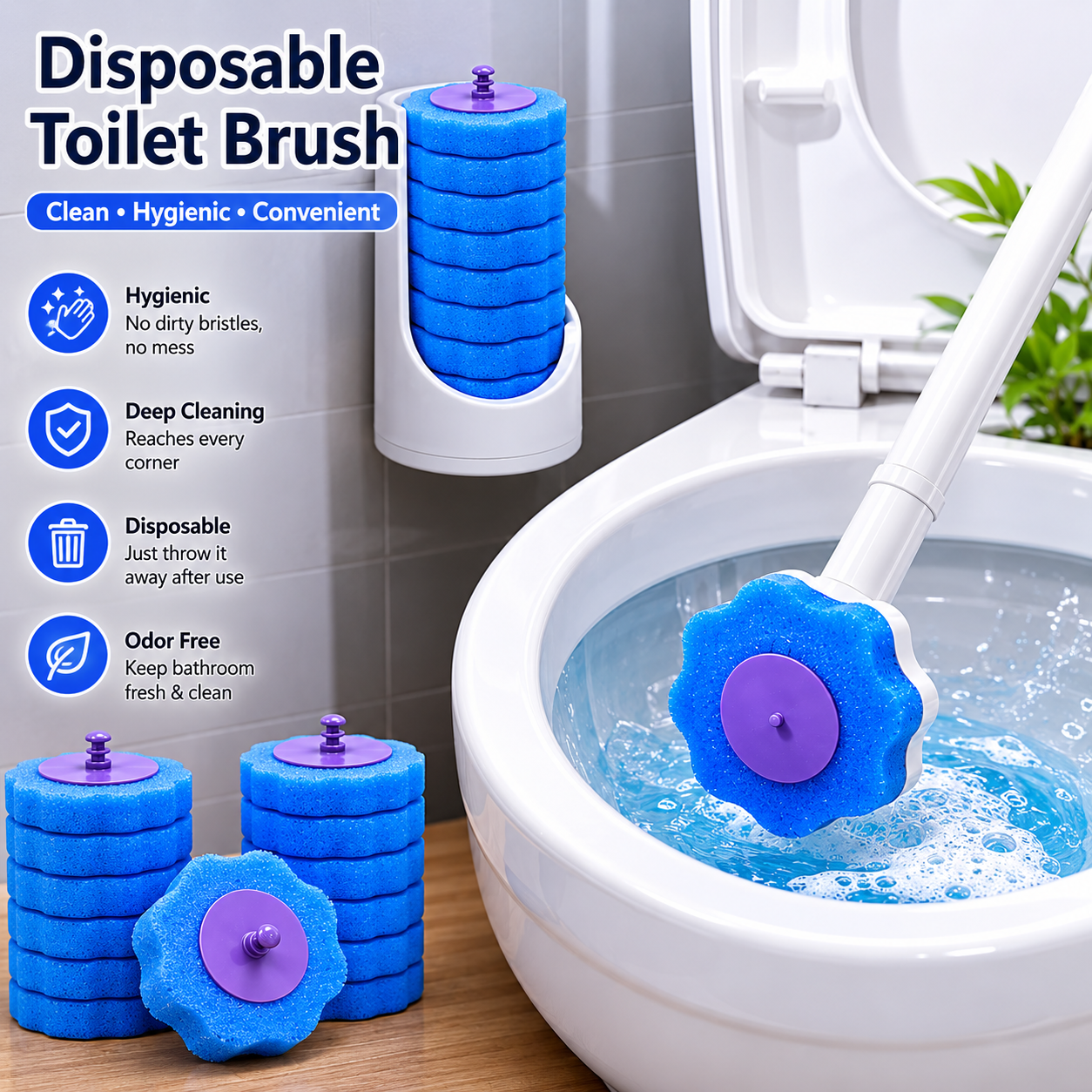 Disposable Toilet Cleaning Brush