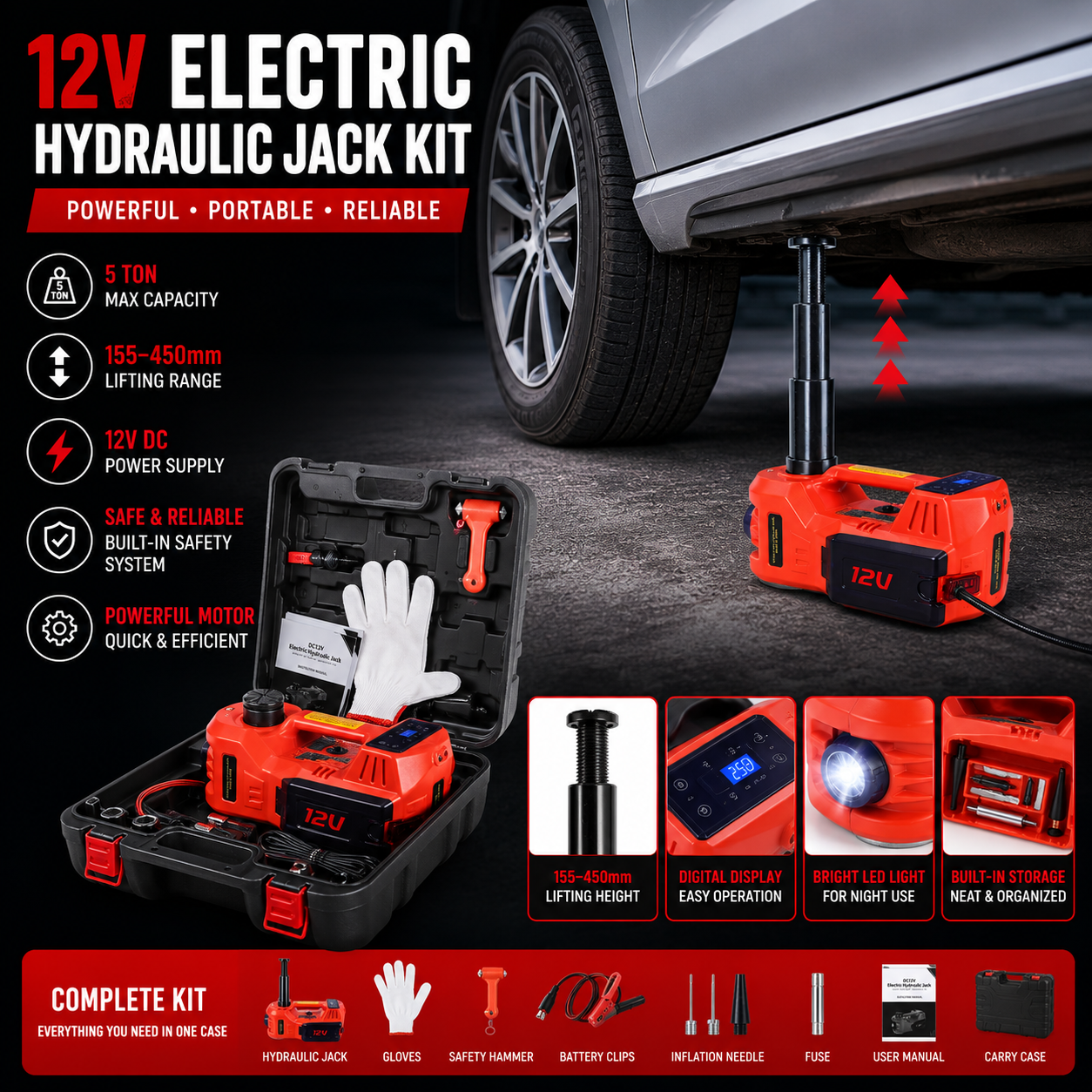 QuickLift Digital Electric Car Jack