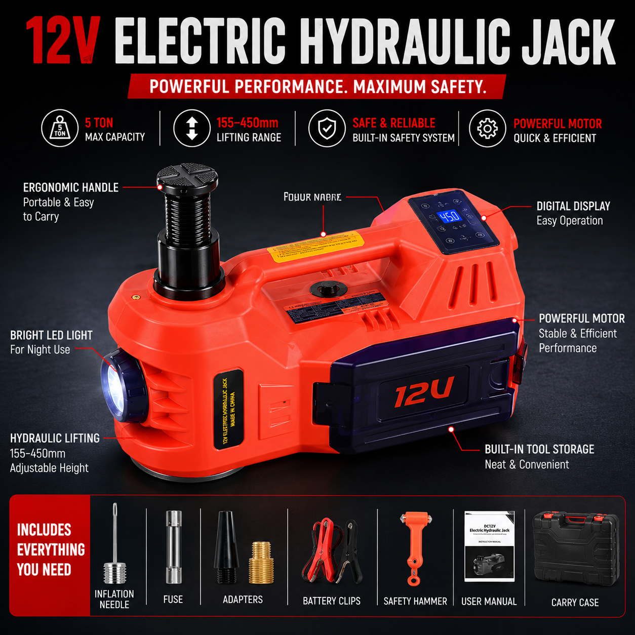 QuickLift Digital Electric Car Jack