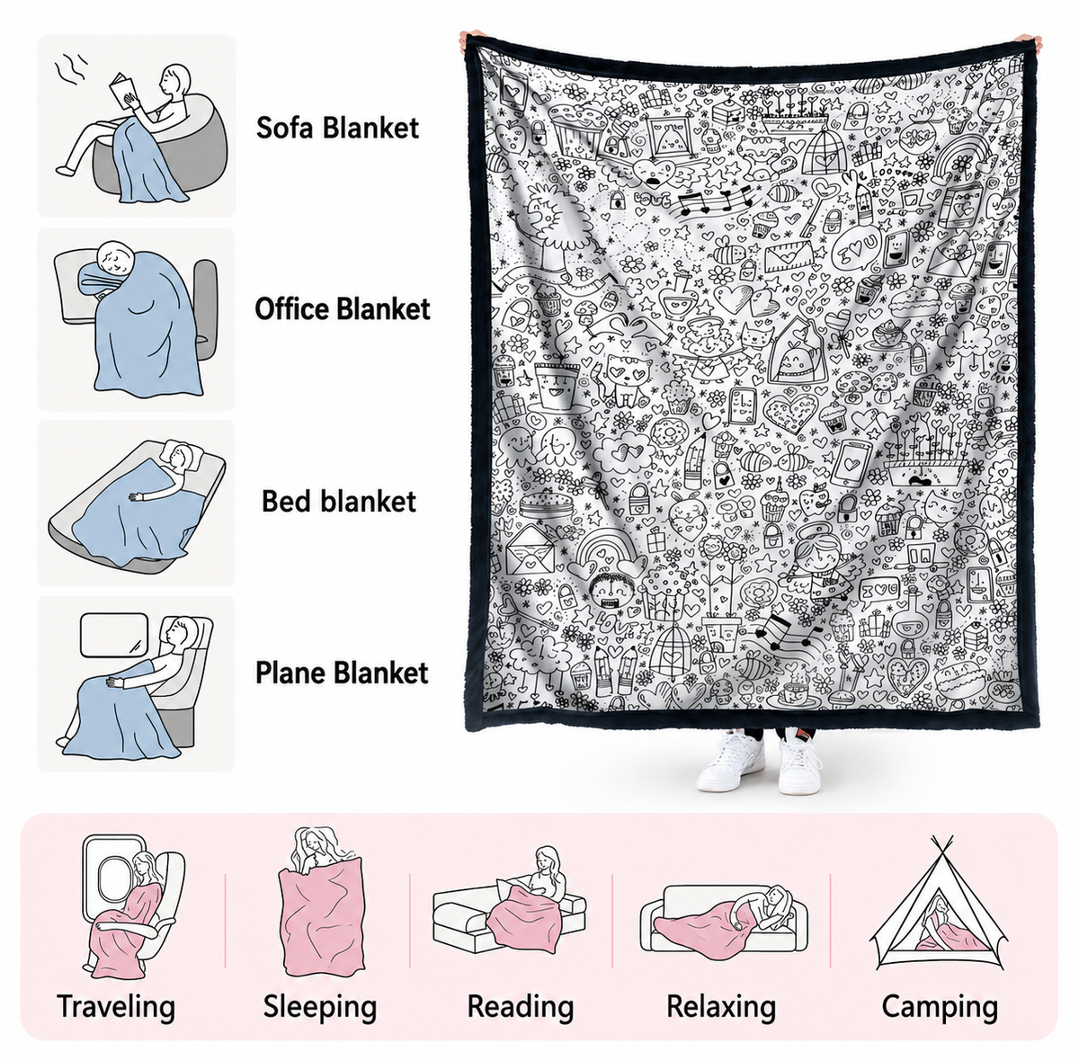 Coloring Blanket with Markers