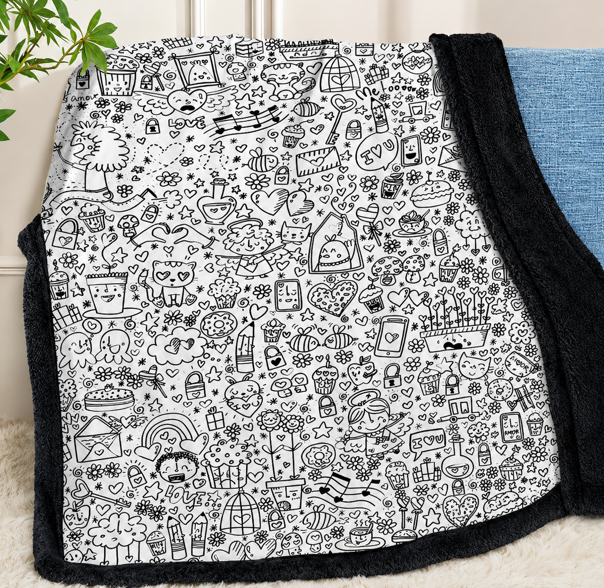 Coloring Blanket with Markers