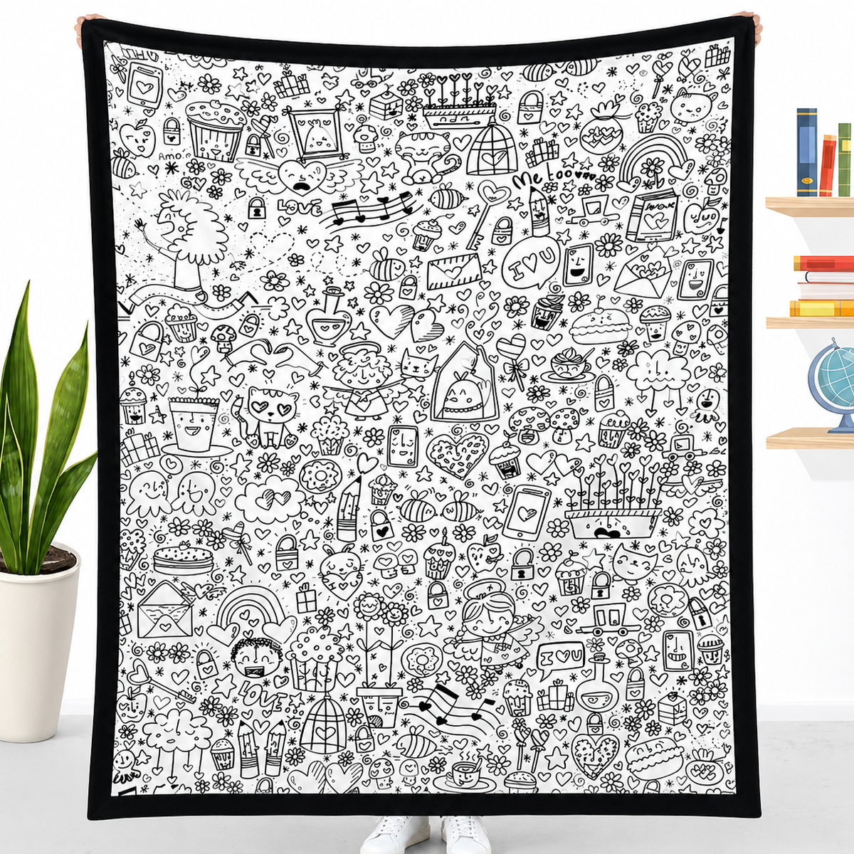 Coloring Blanket with Markers