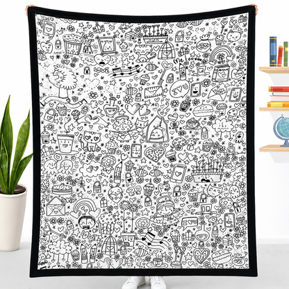 Coloring Blanket with Markers