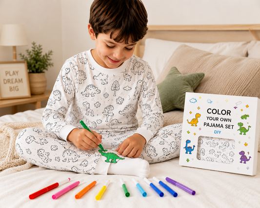 Color Your Own Dinosaur Pyjama Set for Boys