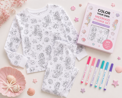 Color Your Own Dreamy Pyjama Set for Girls