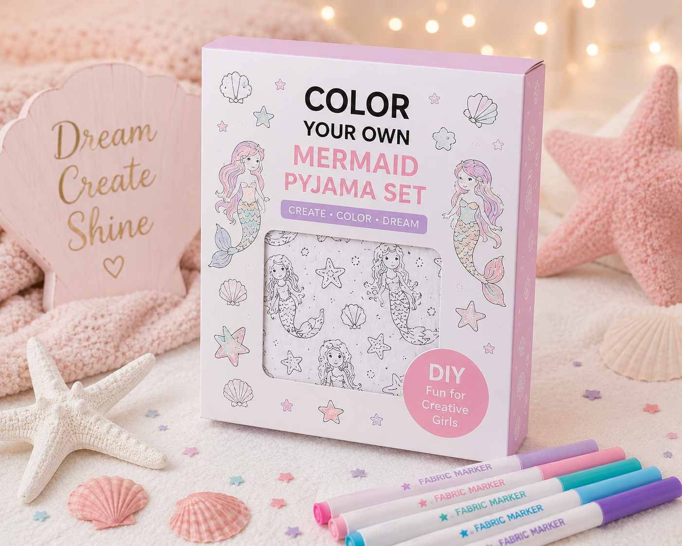 Color Your Own Dreamy Pyjama Set for Girls
