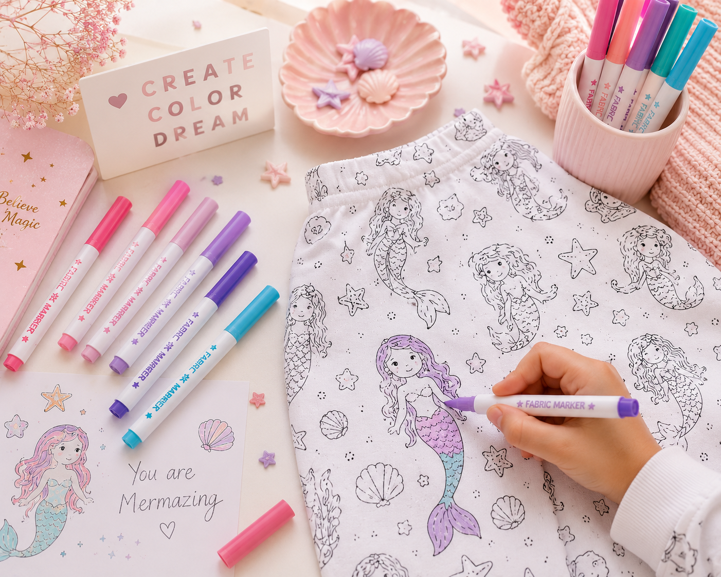 Color Your Own Dreamy Pyjama Set for Girls