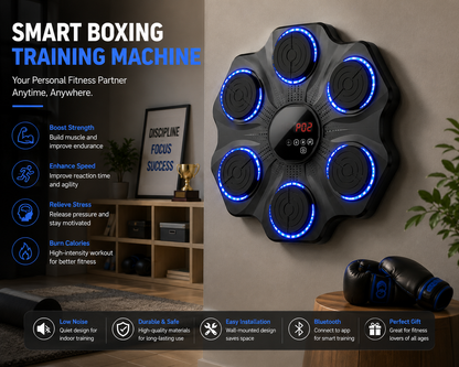 Kids Smart Boxing Training Machine With LED Lights & Music