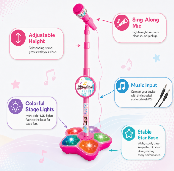 Kids Star Karaoke Microphone Set