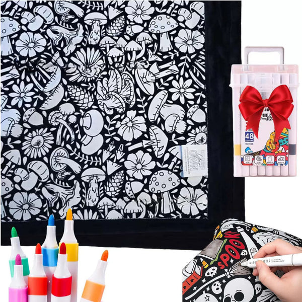 Coloring Blanket with Markers