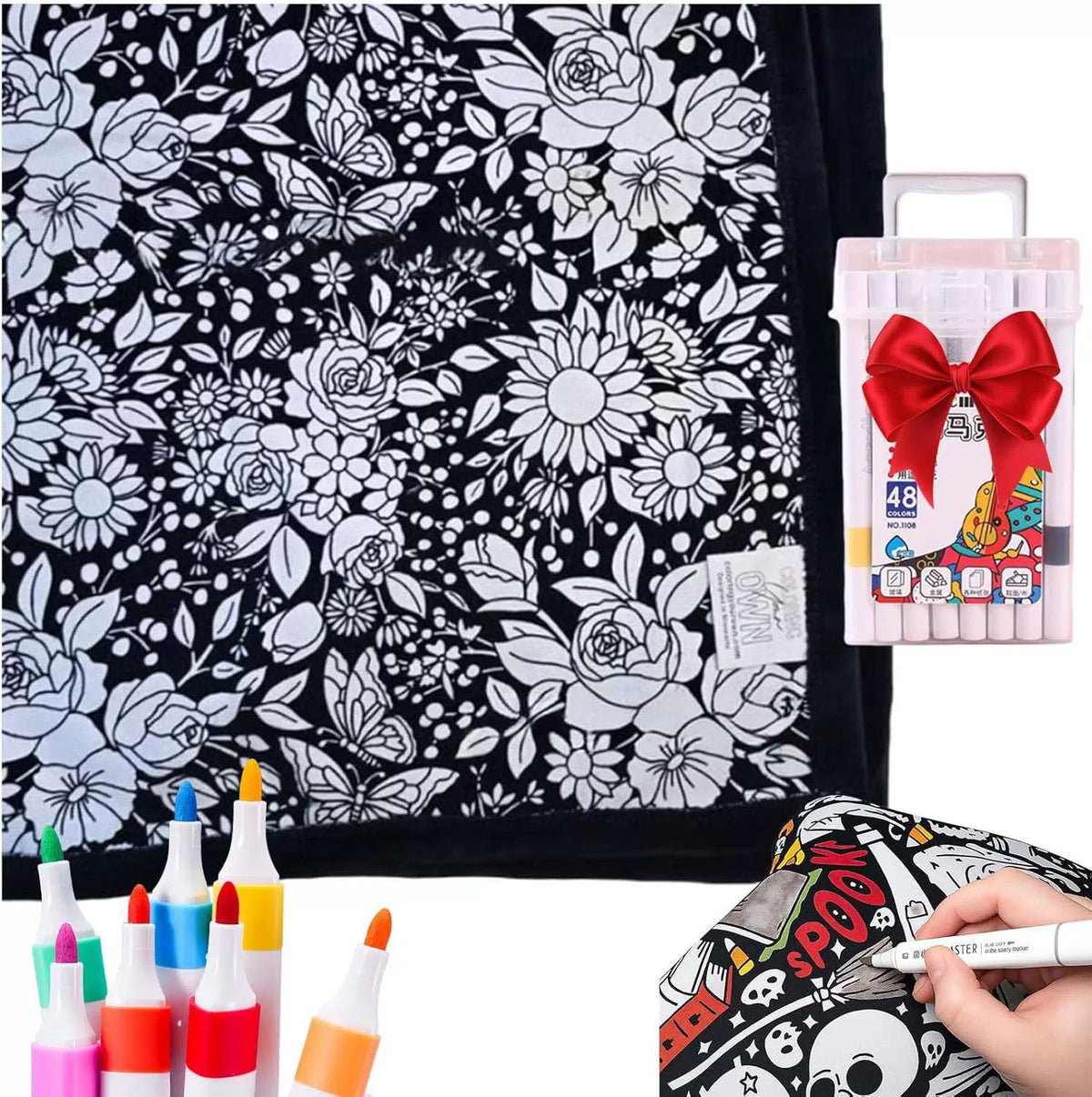 Coloring Blanket with Markers