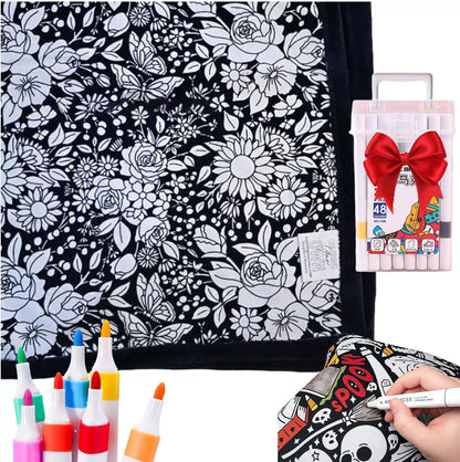 Coloring Blanket with Markers