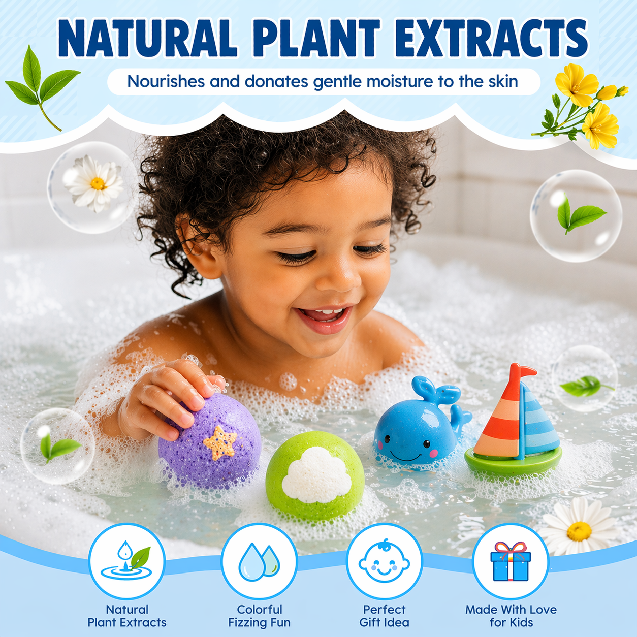 Kids Bath Bombs With Hidden Surprise Toys